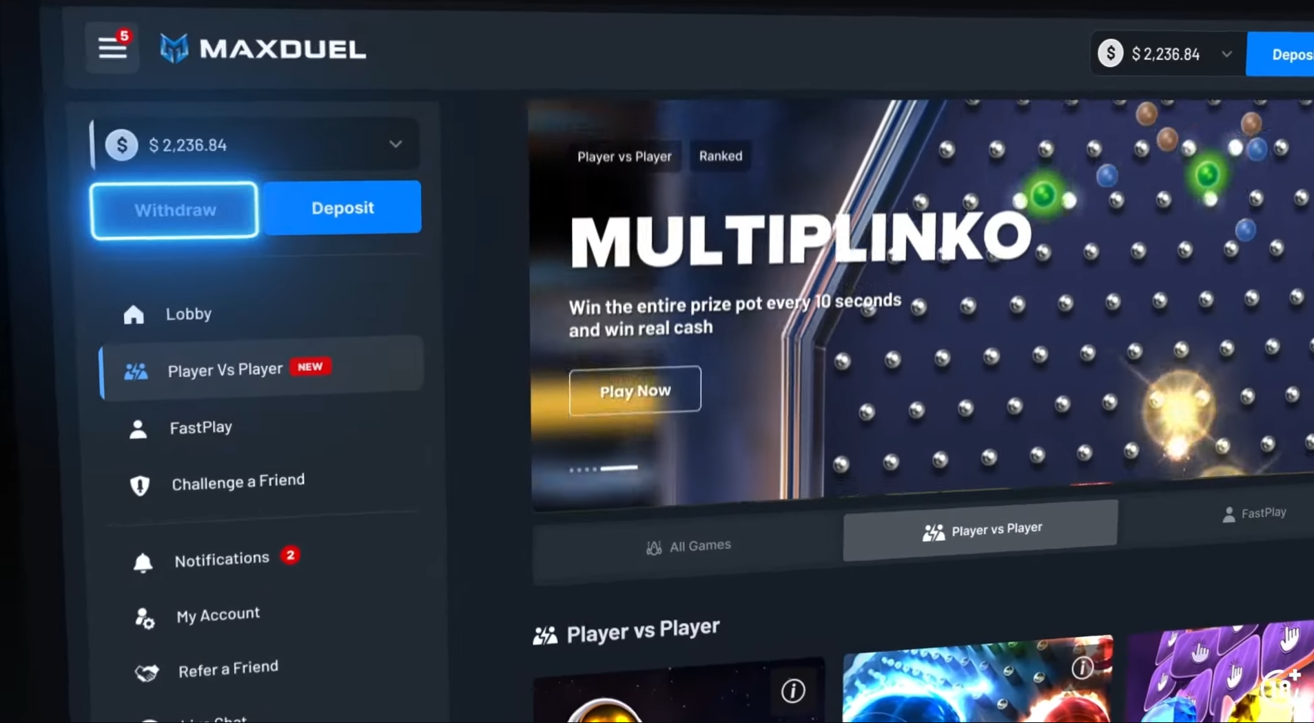 MaxDuel — PvP iGaming Platform